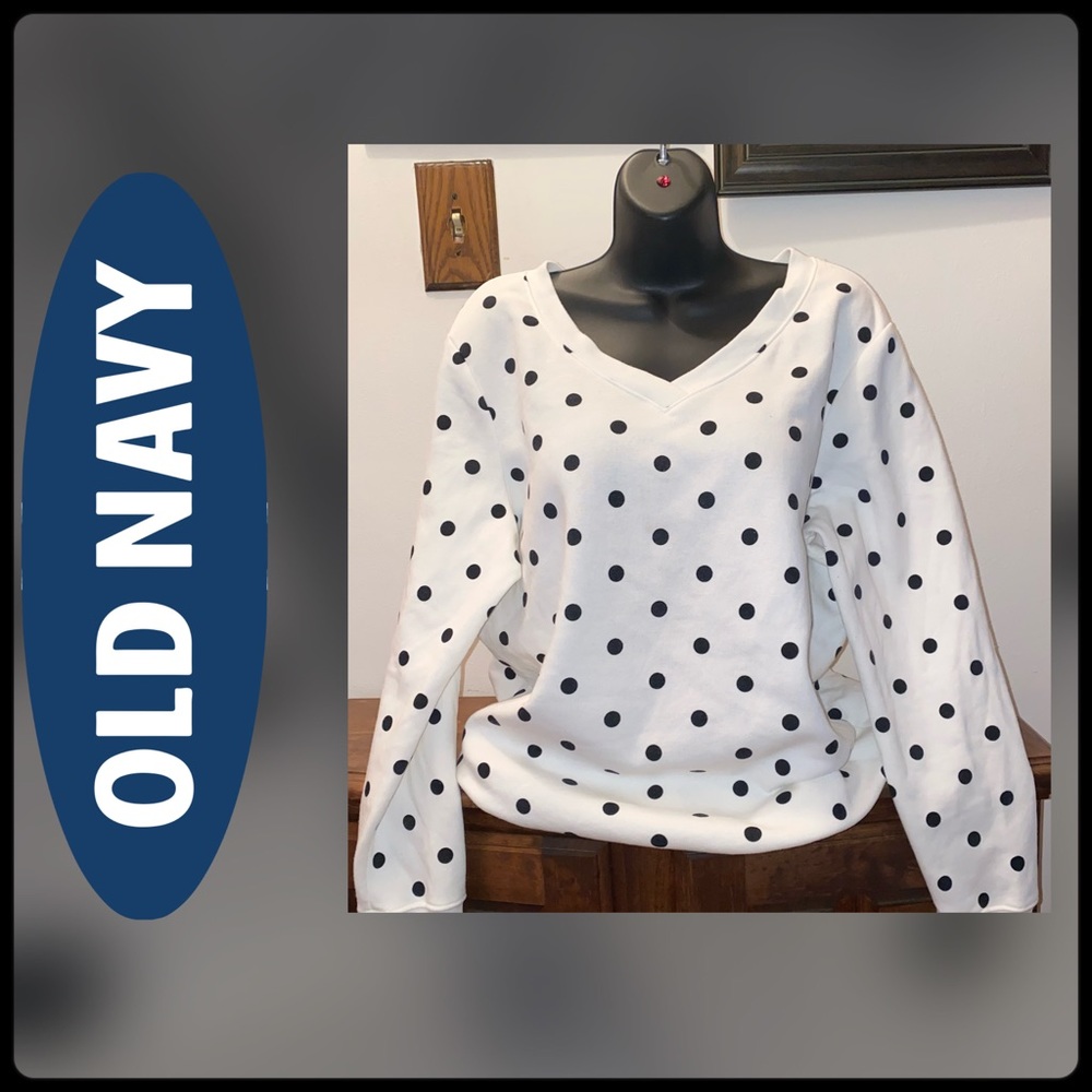 Old Navy Polkadot Long Sleeve Shirt Size Large